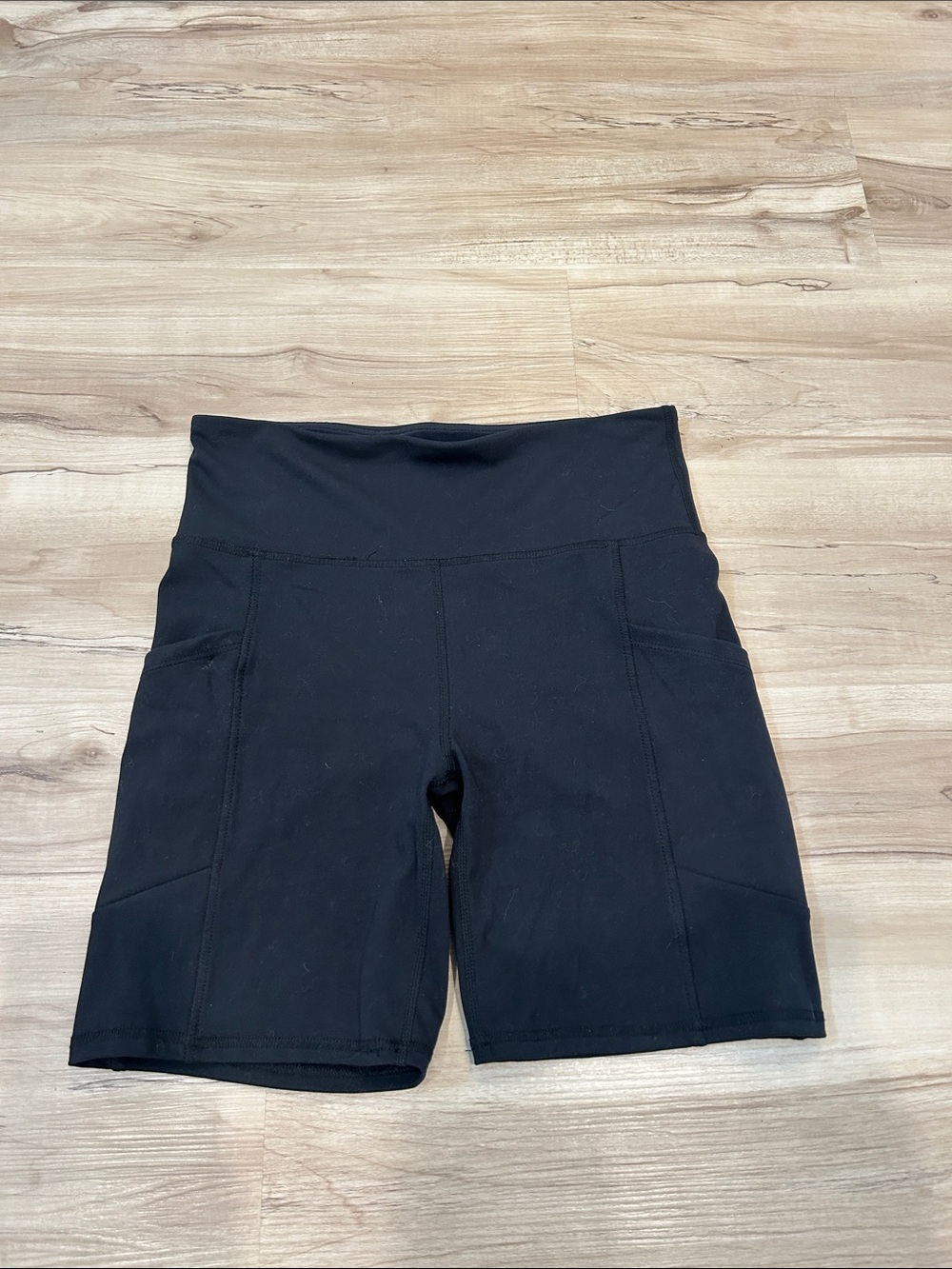 Black High-Waist Bike Shorts